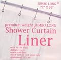 EXTRA LONG VINYL Shower Curtain Liner 72'' wide x 96'' LONG - Clear