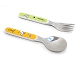 Sugar Booger Silverware Set. Furry Friends. Fork and Spoon.
