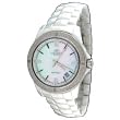 Oniss #ON793-L ladies Unisex Midsize White Ceramic MOP Dial Watch