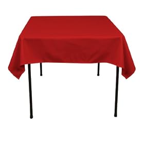 54 Inch Square Polyester Tablecloth Red54 Inch Square Polyester Tablecloth
