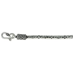 30" Sterling Silver 1/8" ( 3 mm ) Round Byzantine " BALI " Chain.