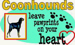 Coonhounds Leave Paw Prints on your Heart 11 oz. White Mug