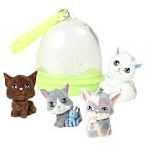Kitty In My Pocket: Green Clip on with 4 Kittens