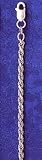 2.5MM 14kt White Gold Diamond Cut Rope Necklace