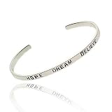 Inspire Sterling Silver .925 'Hope' Dream' 'Believe' Word Talk Bangle