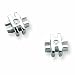 Sterling Silver White Ice .02ct. Diamond Cross Earrings