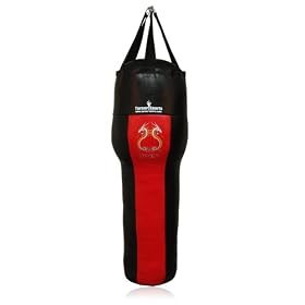 Vinyl Upper Cut Angled Body bag Kick Boxing Punch bags Filled Red Black 3 ft