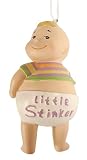 Little Stinker Baby With Rattle Christmas Ornament