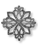 Boma Vintage Style Four Heart Marcasite Brooch