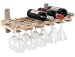 Wine and Stemware Rack (Natural) (8"H x 21"W x 10"D)