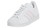 adidas Originals Womens Superstar II Basketball Shoe, White/Light Pink, 11 M