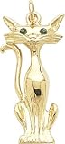 Cat: Siamese, 14K Yellow Gold Charm by Rembrandt Charms