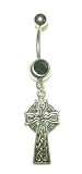 Celtic Cross Belly Button Ring