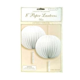 White Round Paper Lantern (2/pkg)