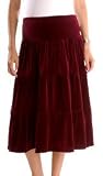 VELVET TIERED SKIRT