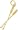 Crew Oars Charm, Gold Plated Silver