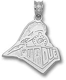 Purdue Boilermakers Solid Sterling Silver Speed Train 11/16'' Pendant