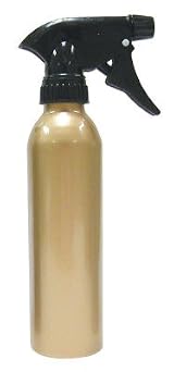 Hair Art Spray Bottle Aluminum Gold Designer Lightweight