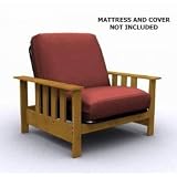 Indoor Furnitures item: The Mead Futon Chair Convertible (Medium Oak) (24
