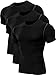 NELEUS Men's 3 Pack Workout Athletic Compression Shirts,Black,US XL,EU 2XL
