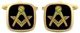 Thumbnail image for Black Masonic Onyx Cushion Cufflinks