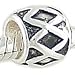 Petite Harlequin Design 925 Sterling Silver Bead title=