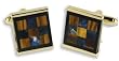 Cufflinks - Onyx and Tiger Eye Center