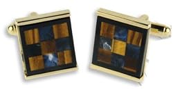 Cufflinks - Onyx and Tiger Eye Center