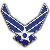 Metal Lapel Pin - US Air Force Pin & Emblem - US Air Force Wings II Logo 3/4