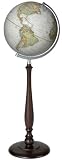 The Executive - 12 diameter, Non-Illuminated, Parchment Ocean, Wood Floor Stand