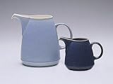 Denby Blue Jetty Large Cornflower and White Jug 7-in.