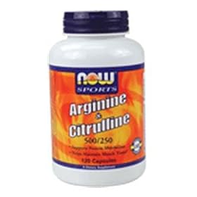 Now Foods Arginine 500mg and Citrulline 250mg, Capsules, 120-Count: Health &amp; Personal Care