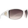 VonZipper Debutante Women's Racewear Sunglasses w/ Free B&F Heart Sticker Bundle - White Gloss/Gradient