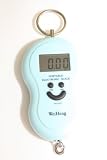 MYCARRYINGCASE Digital Luggage Scale 40kg, 88lb, 1410oz with Built in Temperature Thermometer - Blue