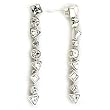 High-Polished Plated SS 925 with Clear SwarovskiCrystal Earrings, Weight: 10.90gm High-Polished Plated SS 925 with Clear SwarovskiCrystal Earrings, Weight: 10.90gm