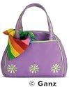 WEBKINZ PLUSH PET CARRIER FUNKY FLOWER LILAC WITH FEATURE CODE