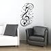 Clef Music Note-Wall Decal Sticker Art-Studio D&eacute;cor-Black