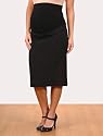 Motherhood Maternity: Secret Fit Belly(tm) Knee Length Stretch Fabric Stretch Fabric Maternity Skirt