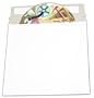 100 CD/DVD White Cardboard Mailers, Self Seal Mailers with Flap (6 x 6 3/8)