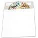 100 CD/DVD White Cardboard Mailers, Self Seal Mailers with Flap (6 x 6 3/8)