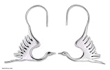 Earrings, 'White Heron'