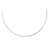 Sterling Silver Clasp on 3 Lavender Nylon Coated Stainless Steel Wire Necklace, 18