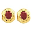 14K Yellow Gold Mozambique Garnet Earrings