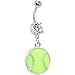 Crystalline Gem Baseball Belly Ring