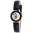 Disney Women's MCK537 Mickey Mouse Moving Hands Black Strap Watch