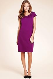 Pleated Neckline A Line Dress