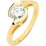 CREATED MOISSANITE SOLITAIRE ENGAGMENT RING 14K White Gold 06.50 MM = 1 CT