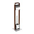 Wenko 18560100 Stand WC-Garnitur Tallone - 20 x 20 x 71 cm, Chrom-Walnuss-Optik