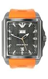 Emporio Armani Men’s Orange Rubber Strap Watch