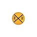 Railroad Crossing RR X-ing Round Tin Sign